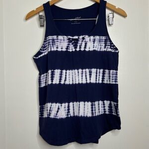 Universal Thread Tie Dye Cotton Tank Top Women’s Size Small Blue White Summer